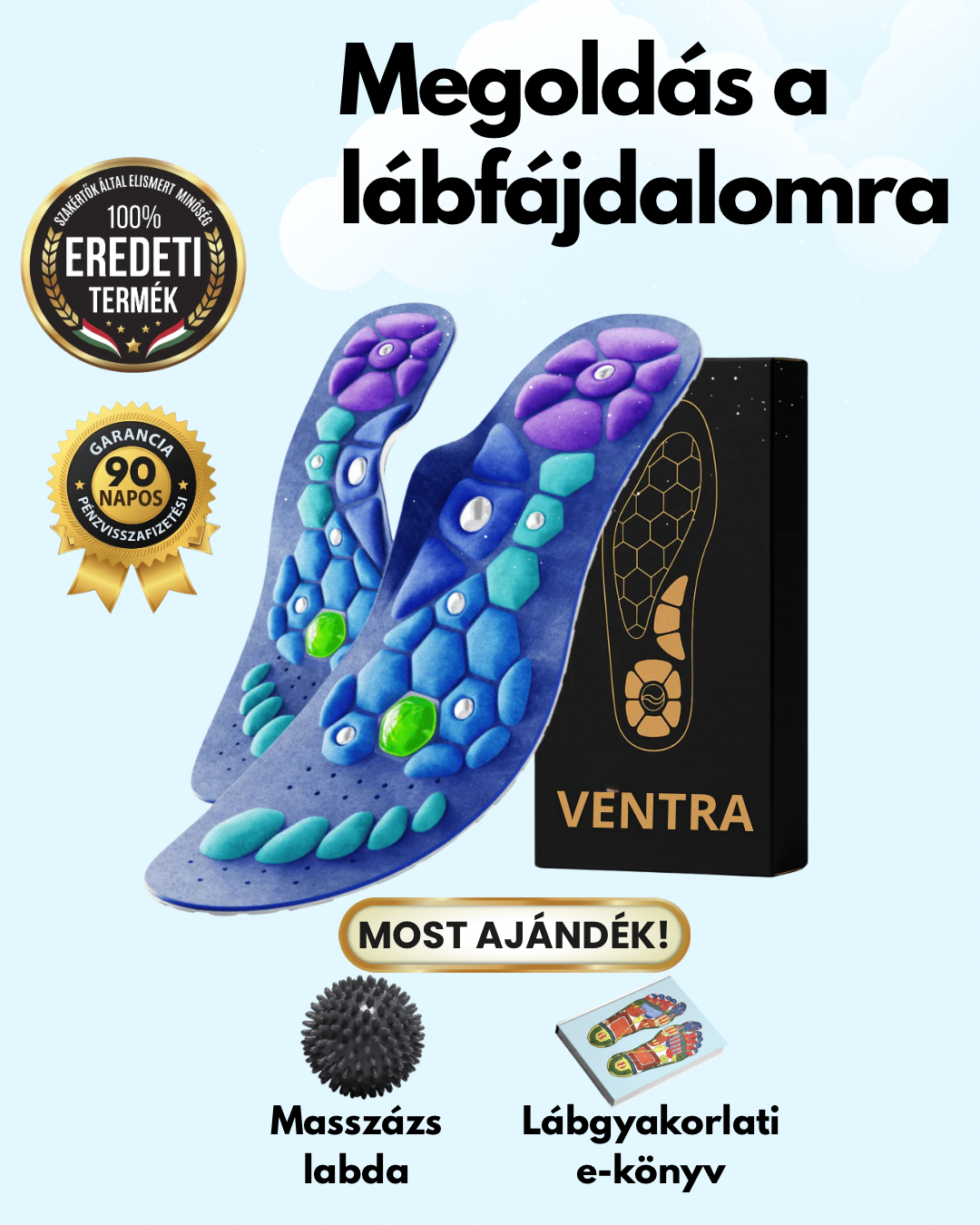 VENTRA Mágneses Akupresszúrás Talpbetét