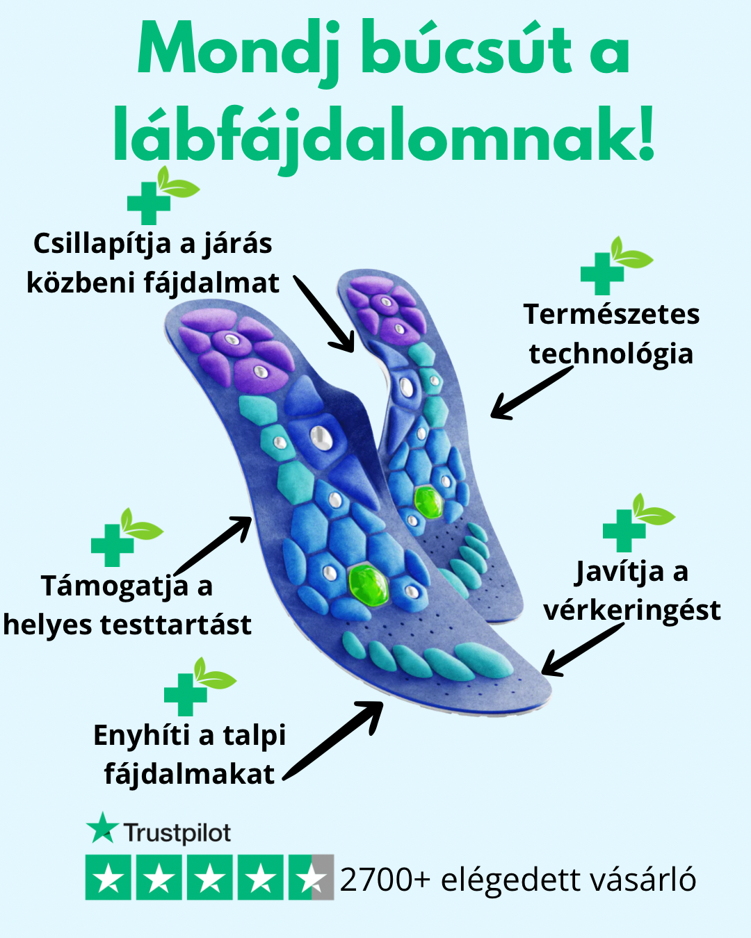 VENTRA Mágneses Akupresszúrás Talpbetét