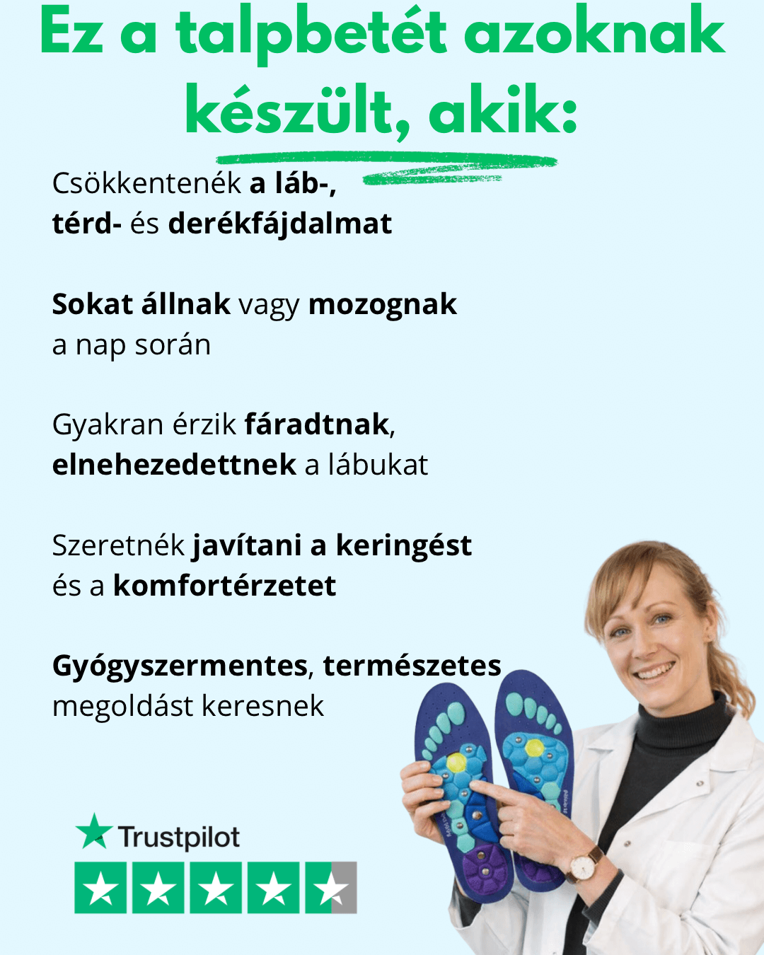 VENTRA Mágneses Akupresszúrás Talpbetét