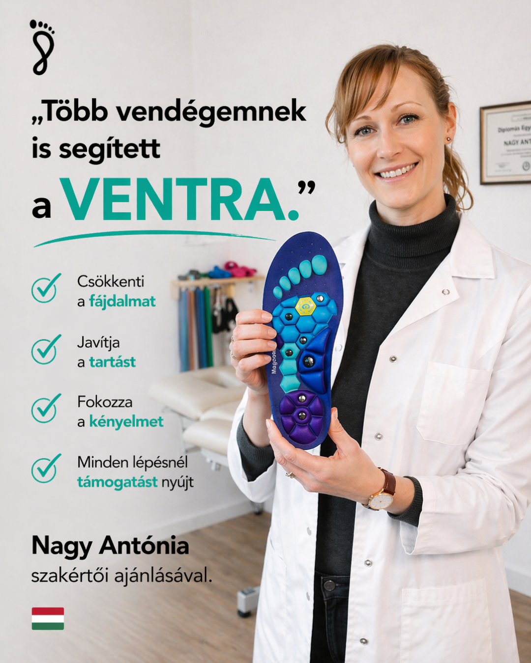 VENTRA Mágneses Akupresszúrás Talpbetét