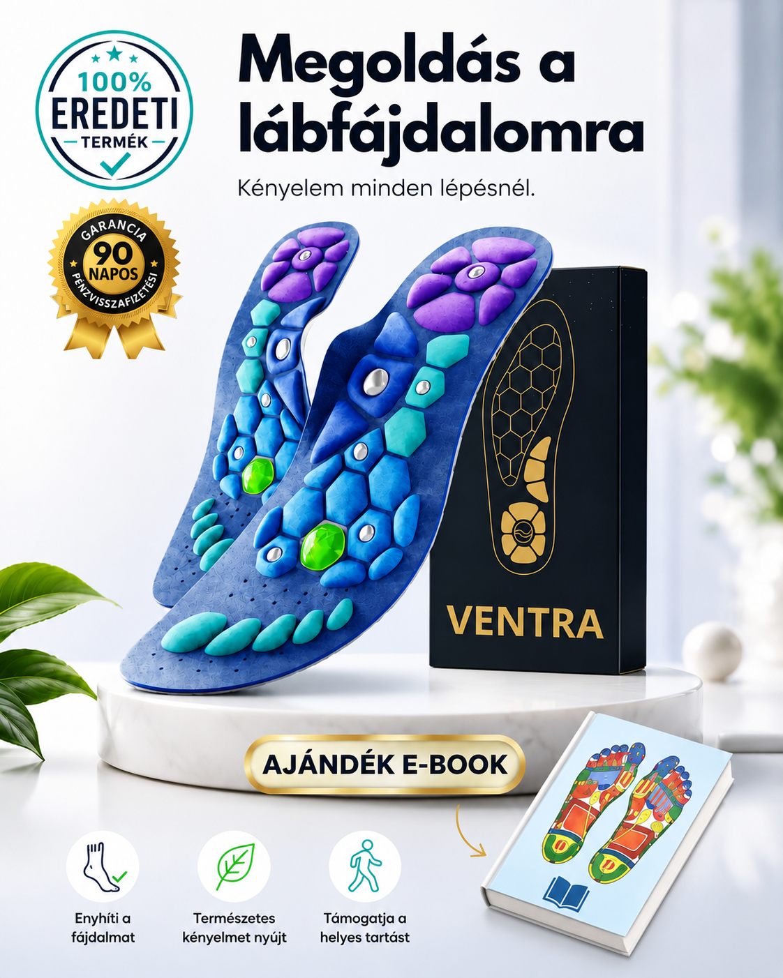 VENTRA Mágneses Akupresszúrás Talpbetét