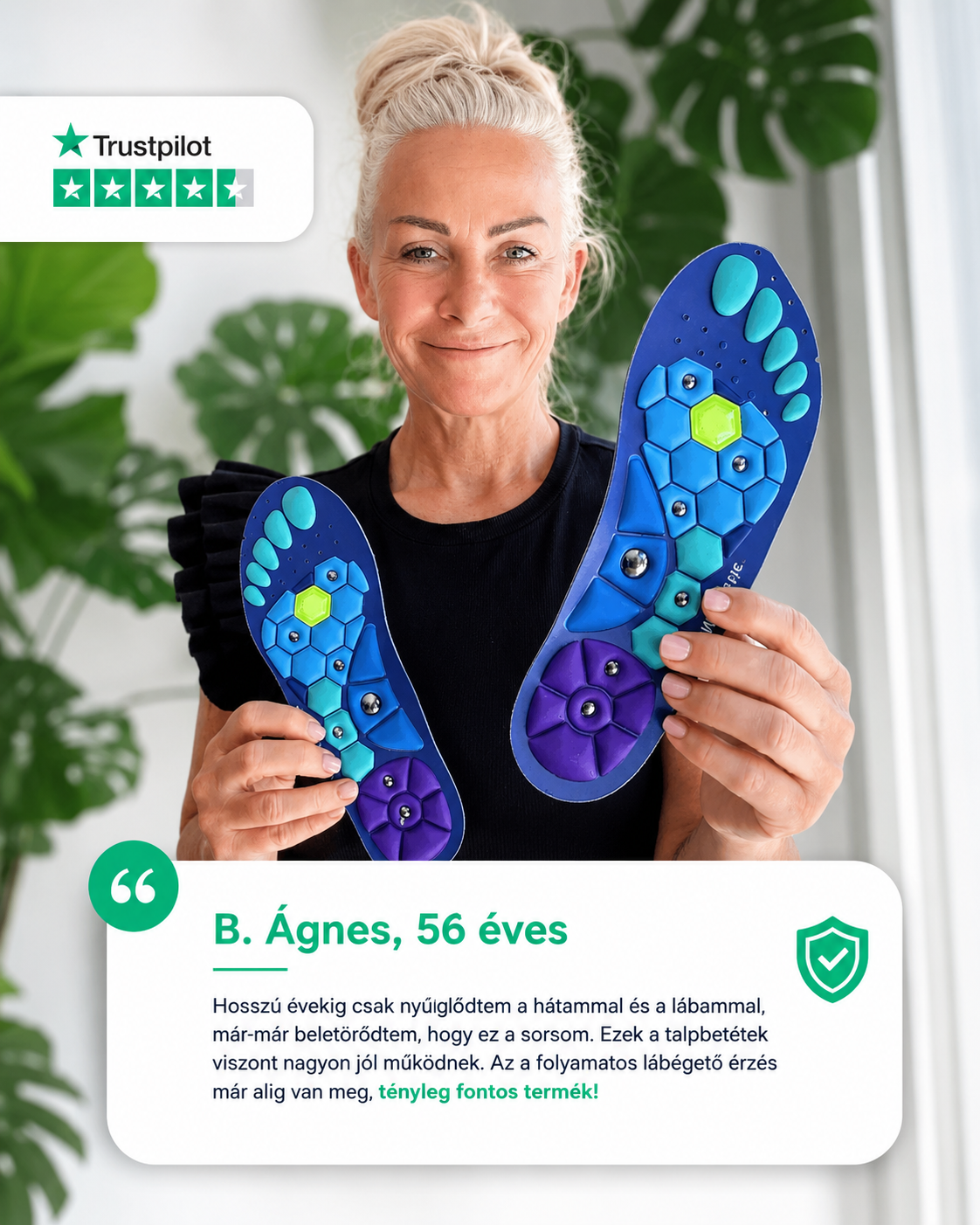 VENTRA Mágneses Akupresszúrás Talpbetét